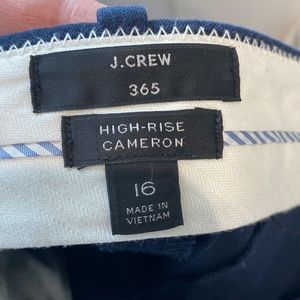 J Crew High Rise Cameron Full Length Navy Size 16